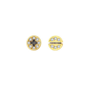Pendientes Plata Cabeza de Tornillo Gold