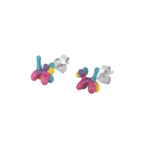 Pendientes Plata  Perro Globo Esmalte