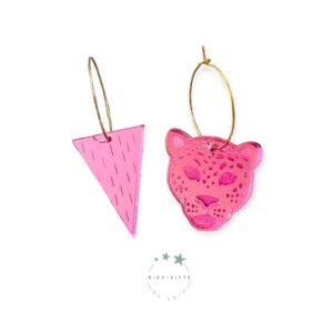 Pendientes Aro Tigre Rosa
