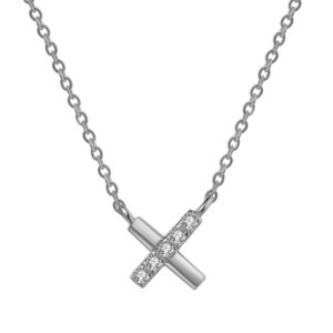 Collar Plata Circonitas X