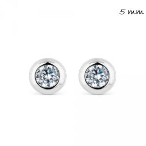 Pendientes Plata Chatón de 5mm