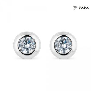 Pendientes Plata Chatón de 7mm