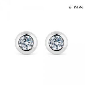 Pendientes Plata Chatón de 6mm