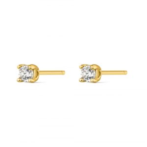 Pendientes Plata Garra 3mm Gold