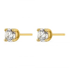 Pendientes Plata Garra 5mm Gold