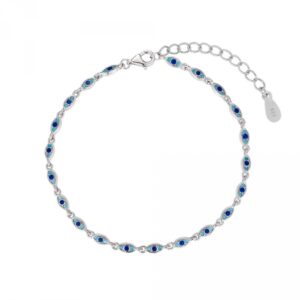 Pulsera Plata Ojos Turcos