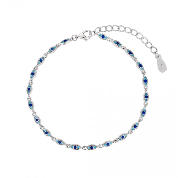 Pulsera Plata Ojos Turcos