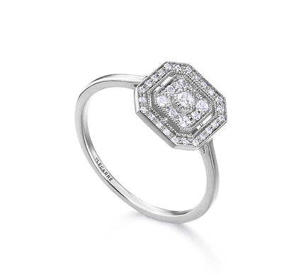 Anillo Oro Blanco Octo Diamantes GA147OB