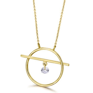 Cadena con Colgante Oro Loop Oro Y Topacio GD134OA