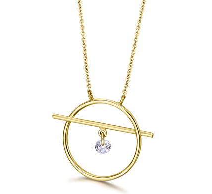 Cadena con Colgante Oro Loop Oro Y Topacio GD134OA