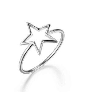 Anillo Plata Estrella Calada