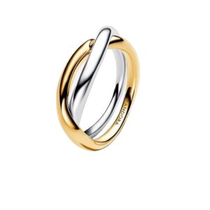 Anillo Bandas  Entrelazadas en Dos Tonos  163262C00