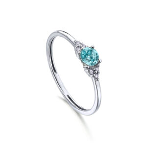 Anillo Ocean II Oro Blanco Topacio y Diamantes GA132OB