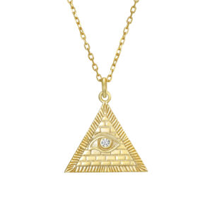 Collar Plata Iluminati Gold