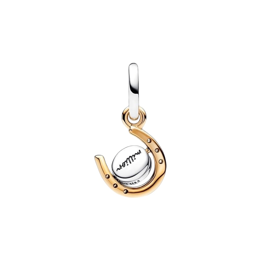 Charm Colgante Herradura Disco Giratorio en Dos Tonos 762713C01 - Imagen 2