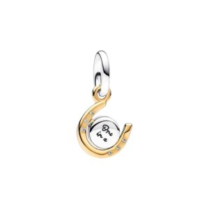 Charm Colgante Herradura Disco Giratorio en Dos Tonos 762713C01