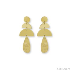 Pendientes Acero Dorado Formas