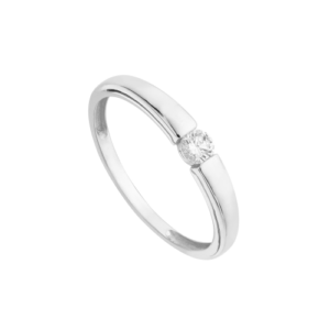 Anillo Oro Blanco Engate Invisible 0.10cts