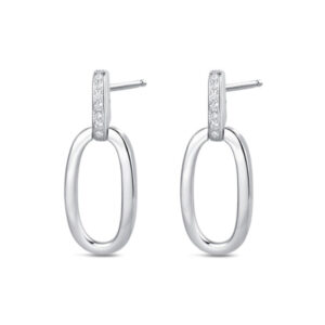 Pendientes Plata Ovalo 23 mm