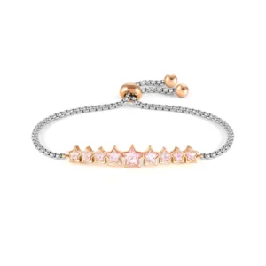 Pulsera Milleluci con Cristales en Forma de Estrella Rosa 028012 003