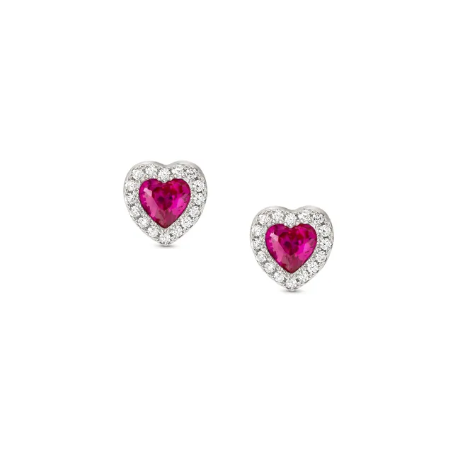 Pendientes All My Love Corazón con Circonita Roja 240304 006 - Imagen 2