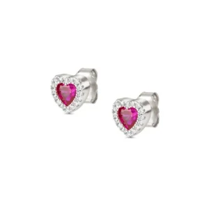 Pendientes All My Love Corazón con Circonita Roja 240304 006
