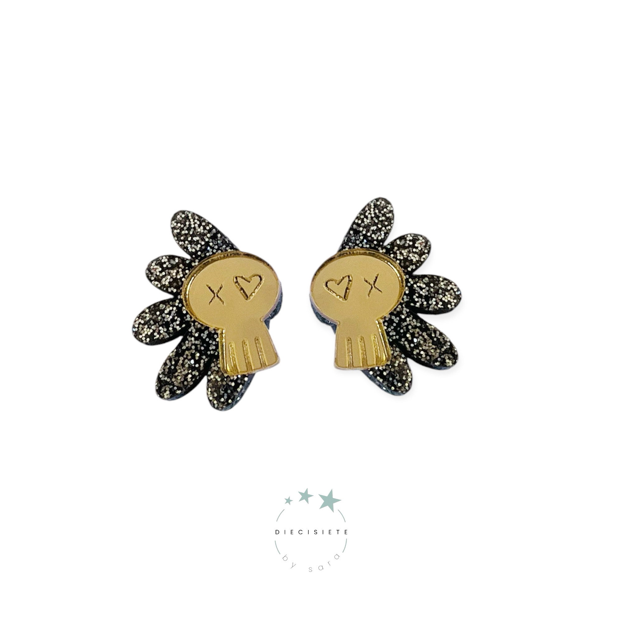 Pendientes Calavera Alada