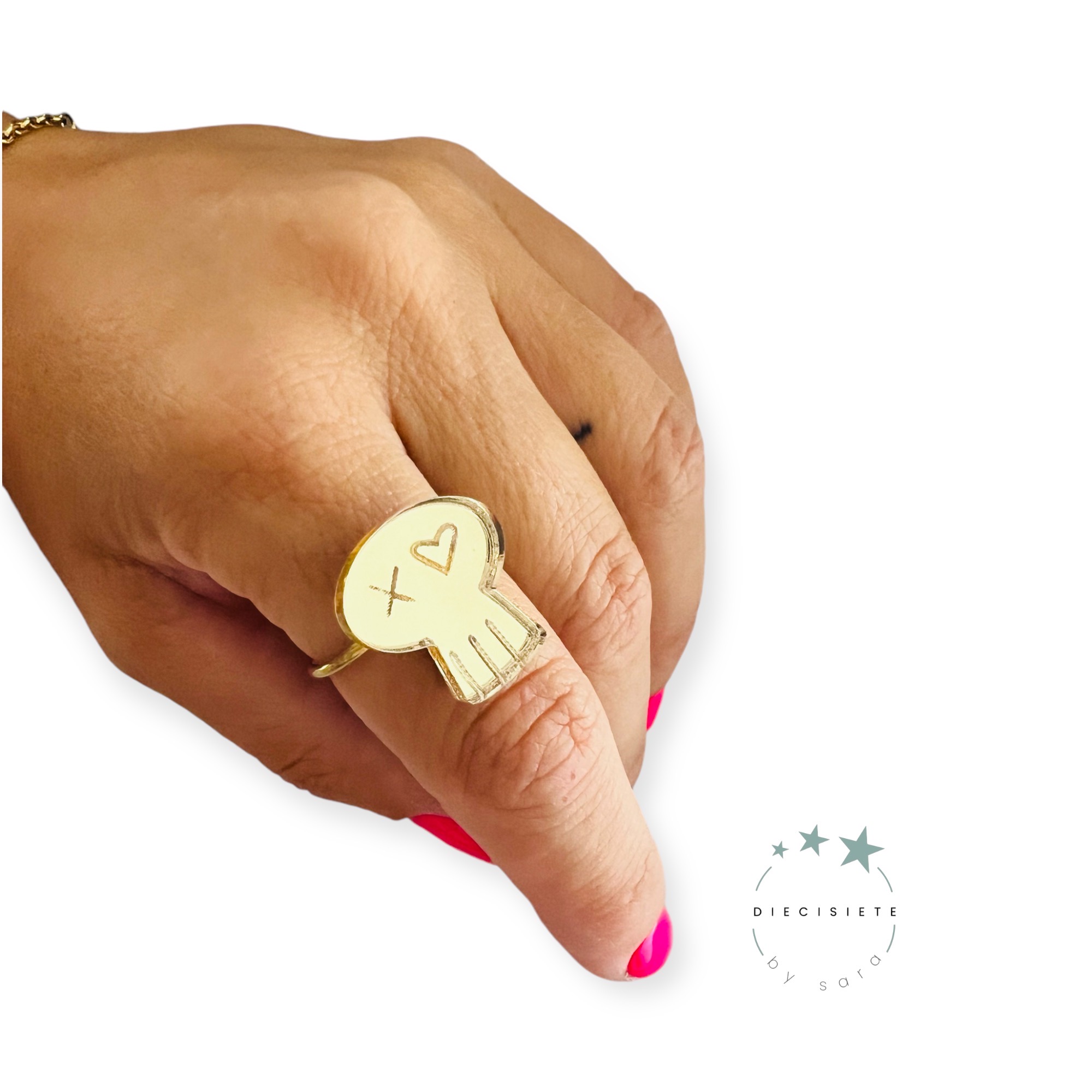 Anillo Calaverita Dorada