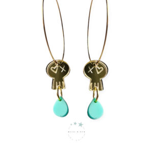 Pendientes Aro Calavera LLorona