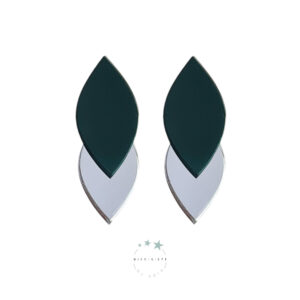 Pendientes Pétalos Negro y Plata
