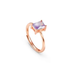 Anillo Colour Wave con Cubículos con Circonita Morada 149824 033