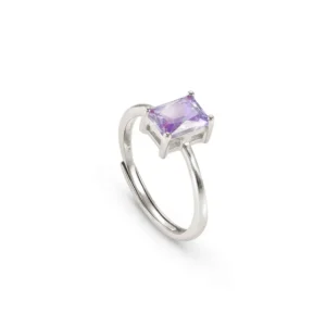 Anillo Colour Wave con Cubículos con Circonita Morada 149824 030