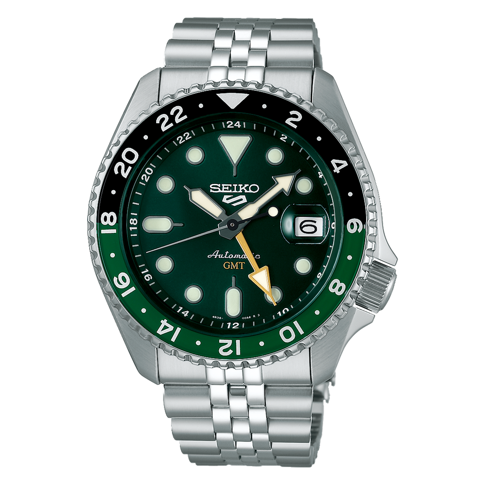 Reloj Seiko 5 Sport GMT Verde y Negro SSK035K1