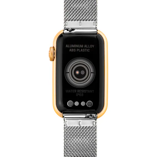 Reloj smartwatch con brazalete de acero y caja de aluminio en color IPG dorado TOUS T-Band Mesh - Imagen 4