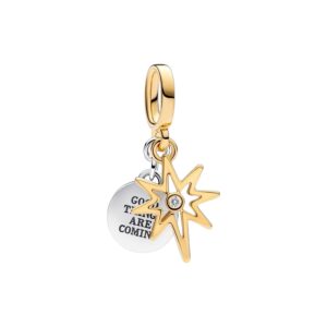 Charm Colgante Estrella Polar con Diamante Sintético Creado en Laboratorio 763588C01