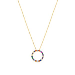 Collar Hrius Plata de Ley con Baño de oro de 18k