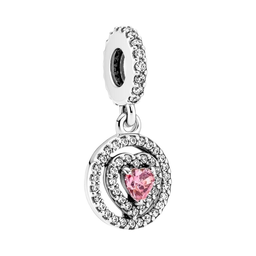 Charm Colgante Corazón Doble Halo Brillante 791476C01