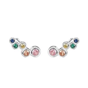 Pendientes Plata Chatones Colores