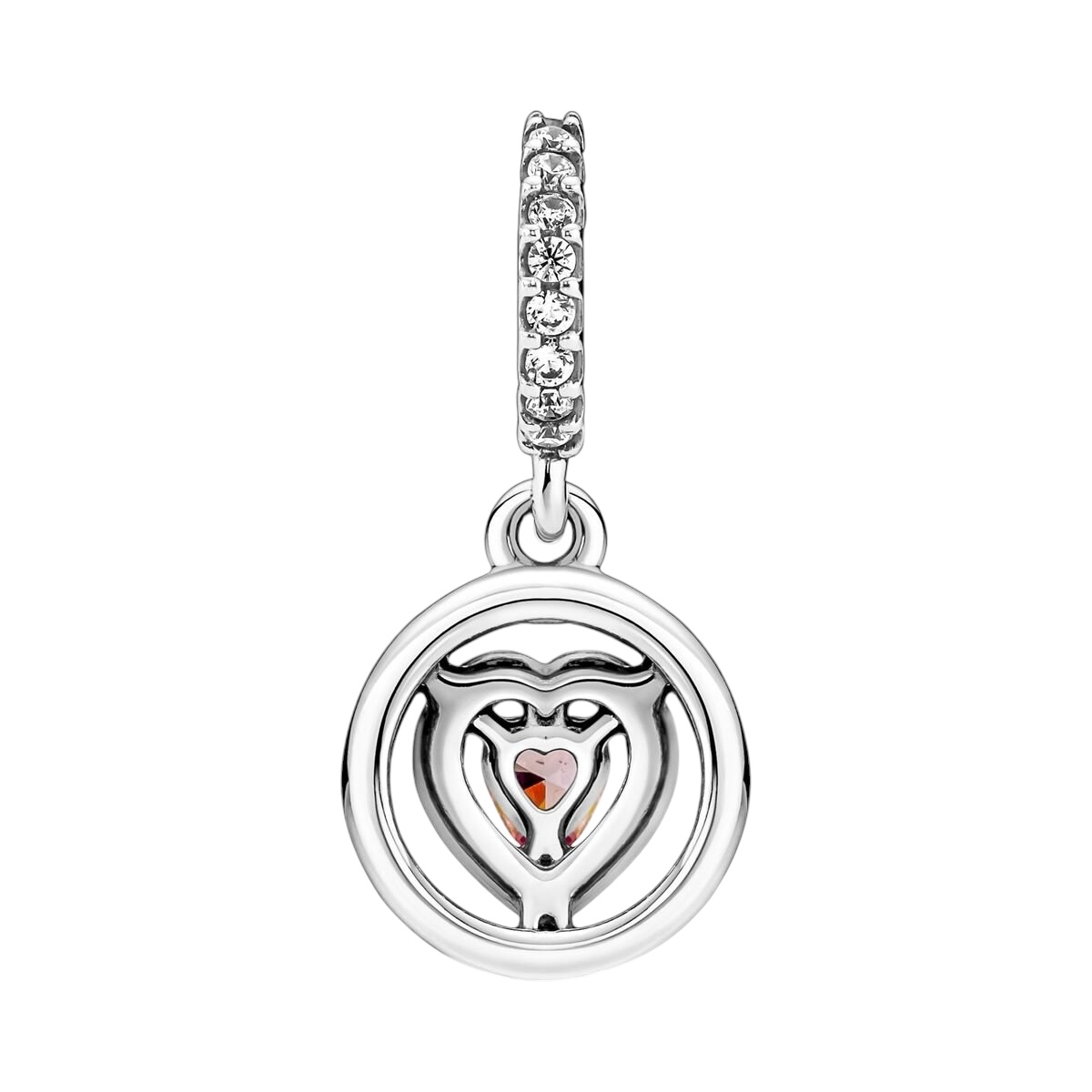 Charm Colgante Corazón Doble Halo Brillante 791476C01 - Imagen 2