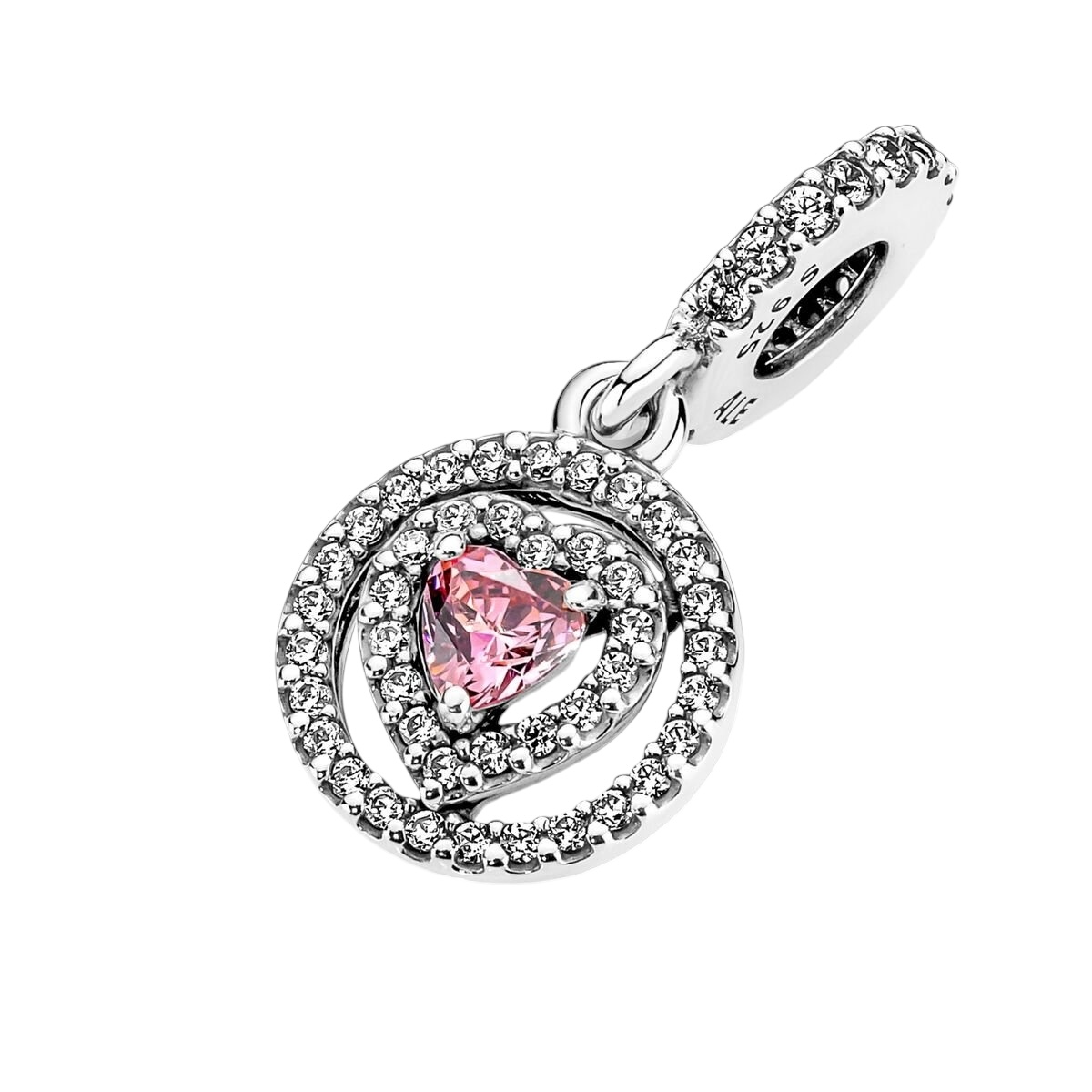 Charm Colgante Corazón Doble Halo Brillante 791476C01 - Imagen 5