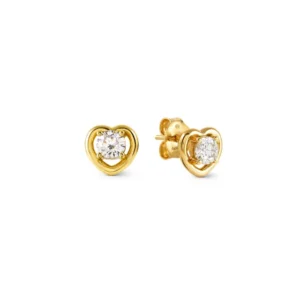Pendientes Cosmiclove Corazón Oro Amarillo