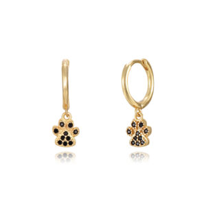 Pendientes Plata Aro Huella Gold