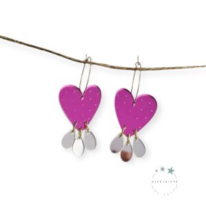 Pendientes Aro Corazón Gotas