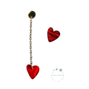 Pendientes  Corazón Encadenado