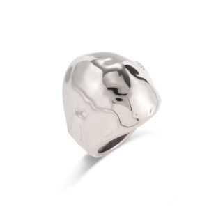 Anillo Acero Bola Martillada