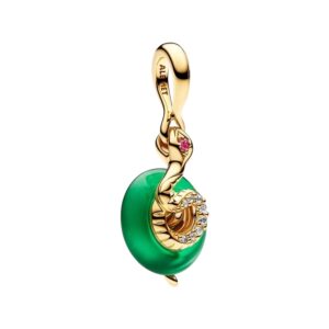 Charm Colgante Serpiente Verde de Cristal de Murano 76361C01