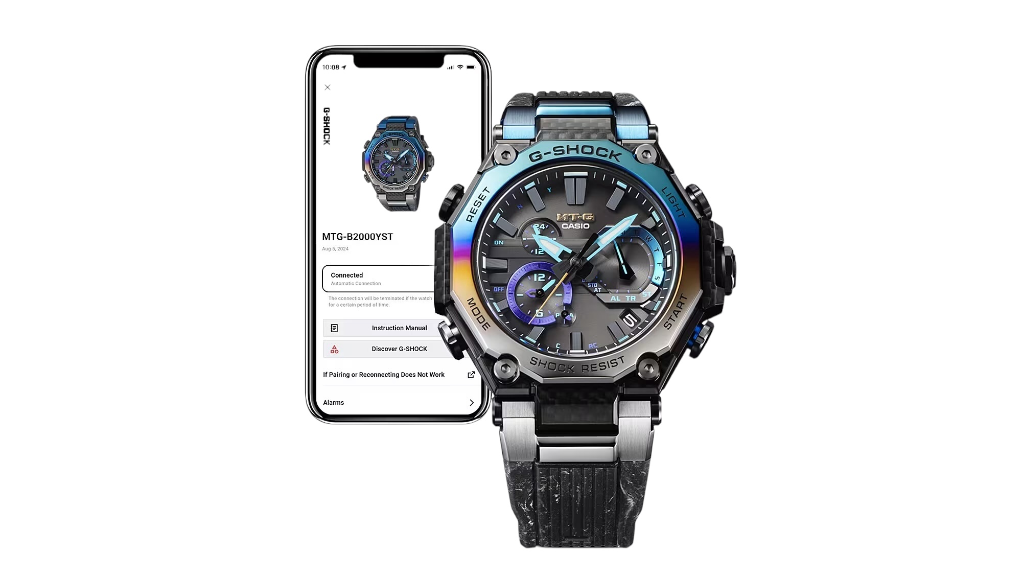 Reloj Casio G-Shock Bluetooth Solar MTG-B2000YST-1A - Imagen 2