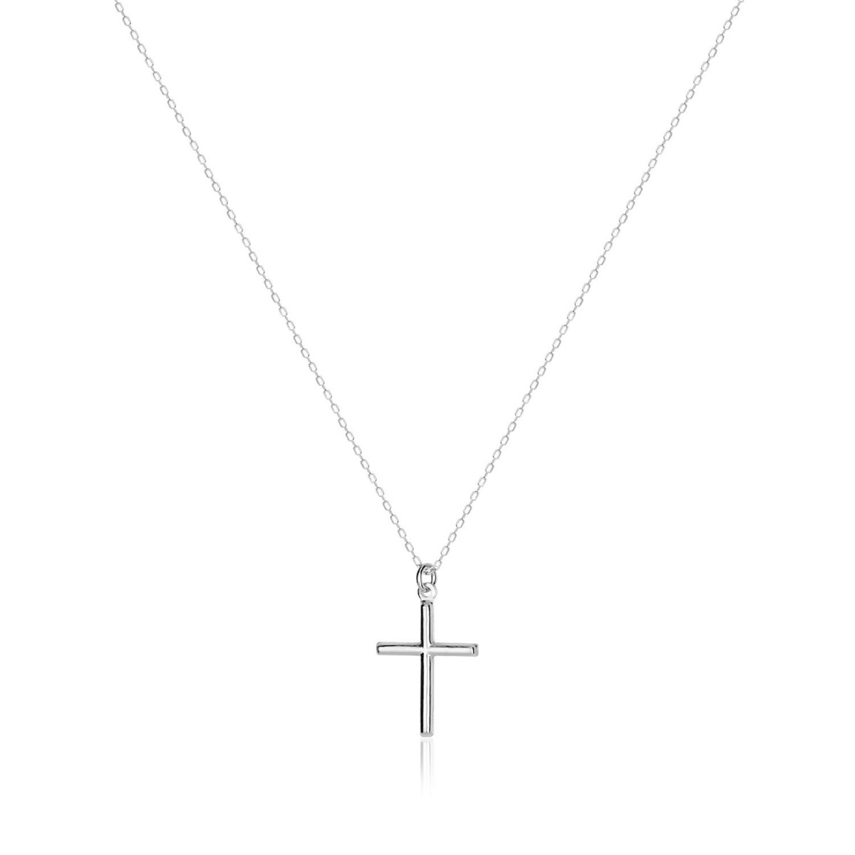 Collar en Plata Cruz lisa