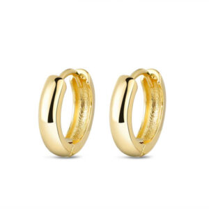 Pendientes Plata Aro Ancho 14mm Gold