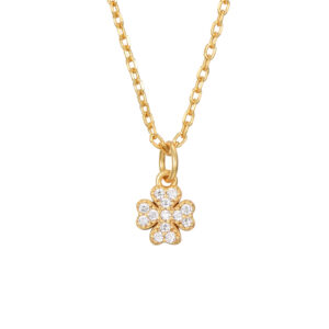 Collar Plata Trébol Circonitas Gold